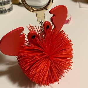 Kate Spade Crab Pouf Keychain